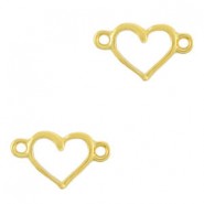 DQ Metal connector Heart 14x8mm Gold